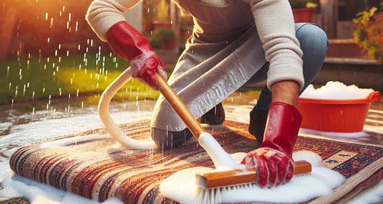 روش شستن فرش با نمک در منزل